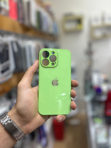 قاب گوشی iPhone 13 pro سیلیکونی پشت گلس